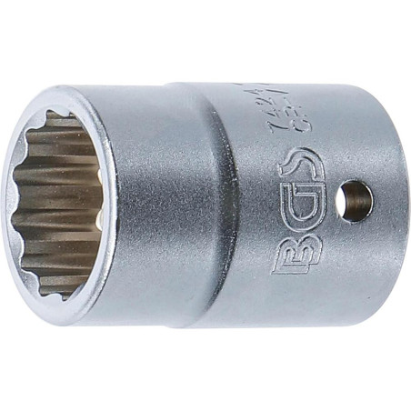 Douille pour Clé Douze Pans 20 mm - Acier, 24 mm L. - Précision et Robustesse, Zones Difficiles - D-Work