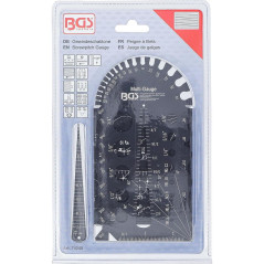 Gabarit de Vis et Filetages 1/4 - 2 en Pouce - Acier Résistant - Mesure Précise et Rapide - BGS