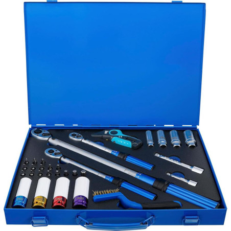 Jeu de Clés Dynamométriques 31 pcs - 6,3 mm (1/4 ), 10 mm (3/8 ), 12,5 mm (1/2 ) - Précision et Fiabilité - BGS