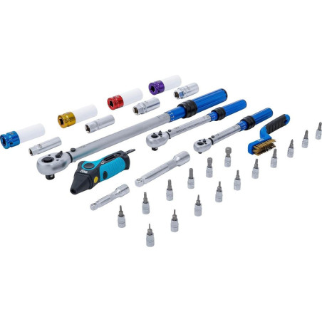 Jeu de Clés Dynamométriques 31 pcs - 6,3 mm (1/4 ), 10 mm (3/8 ), 12,5 mm (1/2 ) - Précision et Fiabilité - BGS