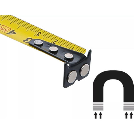 m Ruban 5 m x 19 mm - Précision et Robustesse pour Mesures Faciles, Acier, Pro - D-Work
