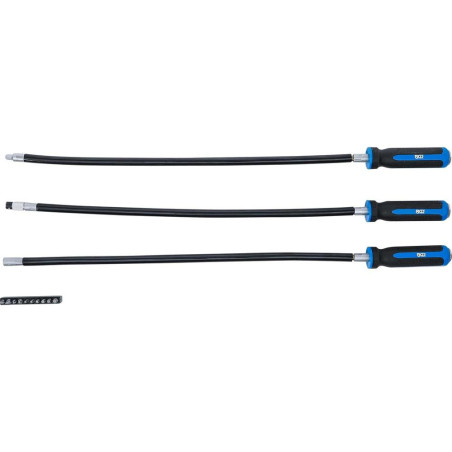 Jeu de Tournevis Flexible 13 pcs - Précision et Accessibilité - Acier, Zones Difficiles - D-Work