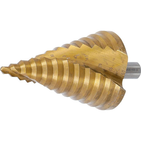 Foret Étagé Nitrure de Titane D.6-60 mm - Perçage Précis et Durable, Pro - D-Work