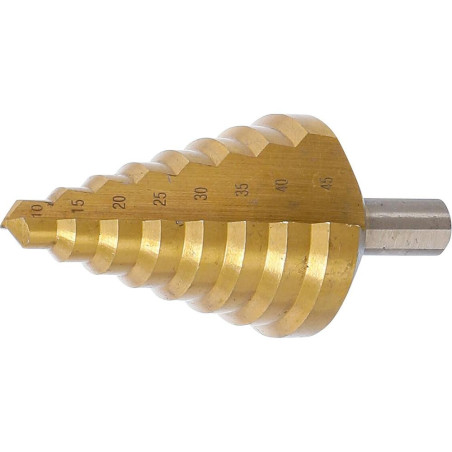 Foret Étagé Nitrure de Titane D.10-45 mm Perçage Précis et Durable, Pro - D-Work