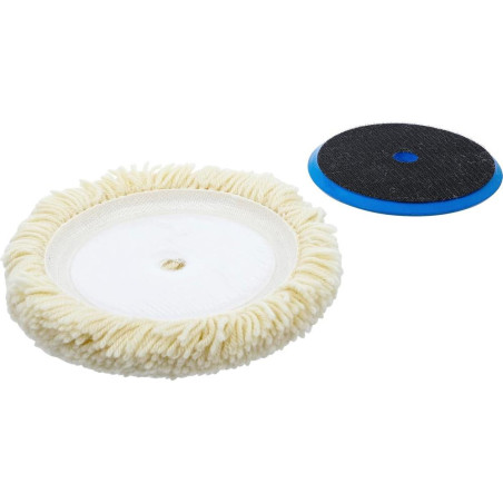 Jeu de Capots de Polissage Ø180 mm - 2 Pièces - Accessoires pour Meuleuse - Finition et Protection - BGS