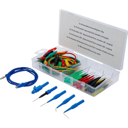 Jeu de Câbles et Pointes de Mesure 30 pcs - Accessoires de Test Électrique - Précision et Fiabilité - D-Work