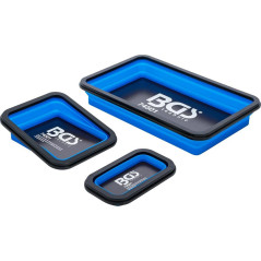 Jeu de Coupelles Magnétiques Silicone Pliable 3 Pièces - Pratique et Résistante - BGS