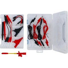 Assortiment de Câbles de Mesure et Accessoires pour Multimètre 15 pièces - Compatibles Pointes de Sondes - Précision et Po - BGS