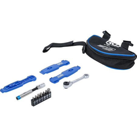 Jeu d Outils pour Bicyclettes 13 pcs - Compact 11,5x5,4x20,2 cm - Polyvalent et Pratique - BGS