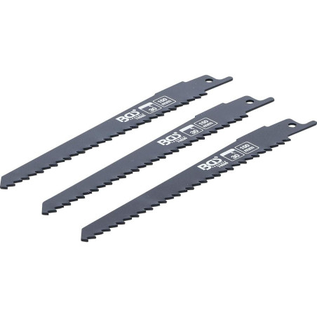 Jeu de Lames de Scie Sabre 3 pcs - Pour Bois, Compatible Art. 7367 - Coupe Précise et Durable - BGS