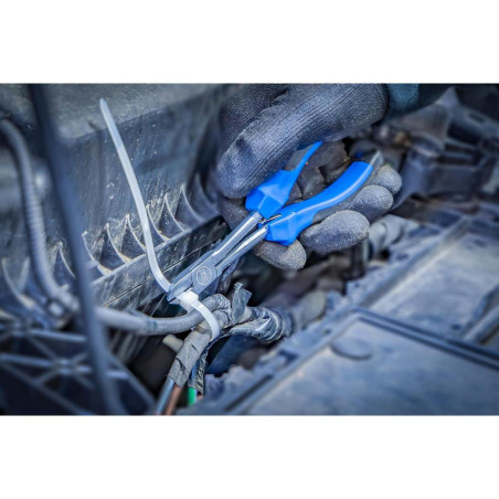 Jeu de Pinces pour Électronique Extralongues 4 pcs - Précision et Accessibilité - Acier, Zones Difficiles - D-Work