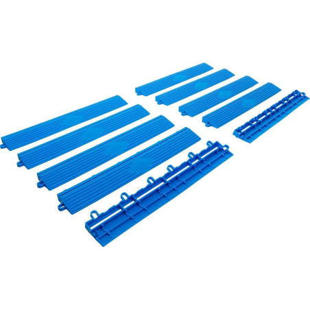 Jeu d’Éléments de Bord de Carreaux 10 pcs - Plastique, Système de Clic - Protection et Finition Facile - BGS