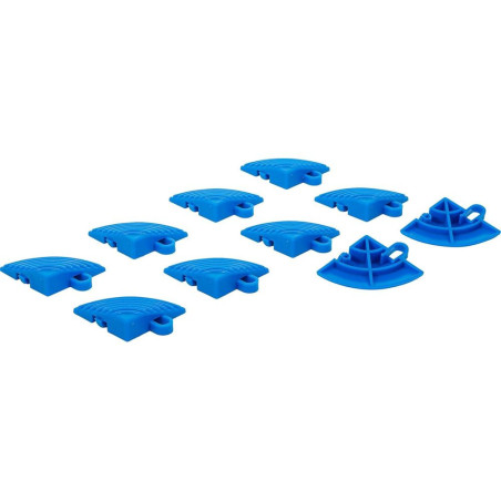 Kit d Éléments d Angle pour Carreaux 10 pcs - Plastique, Système de Clic - Installation Facile et Protection - BGS