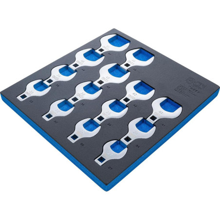 Insert de Servante d Atelier 2/3 - Jeu de 14 Clés Crowfoot 12,5 mm (1/2) - Précision et Accessibilité - D-Work