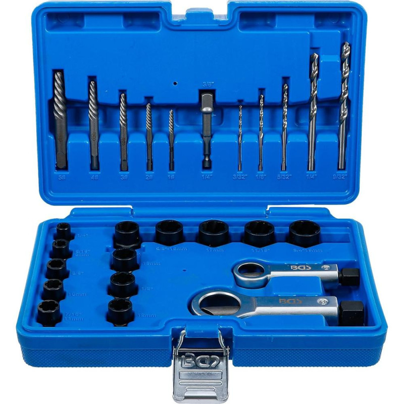 Jeu d Extracteurs de Vis et Casse-Écrous 26 pcs - Douilles à Profil Spiralé - Réparation Facile et Rapide - BGS