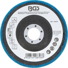Disque à Polir Ø125 mm - Oxyde d’Aluminium, Grain 240 - Finition Précise et Durable - BGS