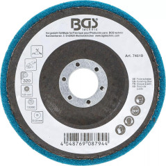 Disque à Polir Ø125 mm - Oxyde d’Aluminium, Grain 320 - Finition Fine et Durable - BGS