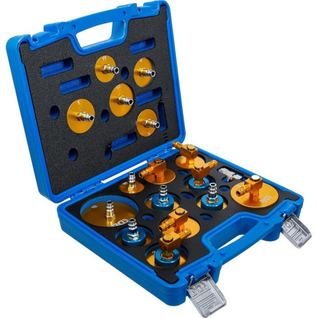 Jeu d Adaptateurs pour Purgeur de Frein 17 pcs - Acier Résistant - Compatibilité Universelle et Praticité - BGS