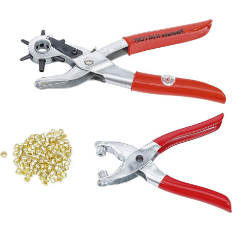 Jeu de Pinces à Poinçonner et à Oeillets 102 pcs - Pro - Acier, Précision et Polyvalence - D-Work