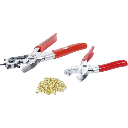 Jeu de Pinces à Poinçonner et à Oeillets 102 pcs - Acier, Précision et Polyvalence - Pro - D-Work