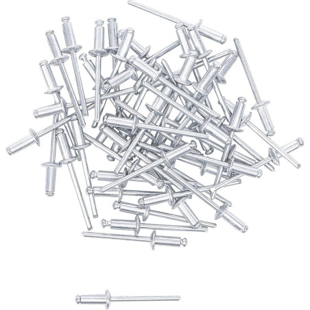 Assortiment de Rivets Pop D.4 mm - 50 pcs - Acier, Résistants et Pratiques - D-Work