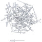 Assortiment de Rivets Pop Ø4 mm - 50 Pièces - Acier, Résistants et Pratiques - - BGS