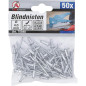 Assortiment de Rivets Pop Ø4 mm - 50 Pièces - Acier, Résistants et Pratiques - - BGS