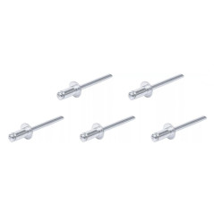 Assortiment de Rivets Pop Ø4 mm - 50 Pièces - Acier, Résistants et Pratiques - - BGS