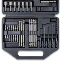 Jeu d Embouts pour Perceuse 6,3 mm (1/4 ) - 41 Pièces - Acier, Résistants et Polyvalents - - BGS