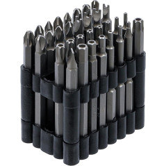 Jeu d Embouts Longs 6,3 mm (1/4) - 32 pcs, Différents Profils - Polyvalence et Précision - D-Work