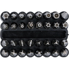 Jeu d Embouts Longs 6,3 mm (1/4) - 32 pcs, Différents Profils - Polyvalence et Précision - D-Work