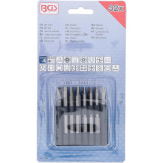 Jeu d Embouts Longs 6,3 mm (1/4) - 32 pcs, Différents Profils - Polyvalence et Précision - D-Work