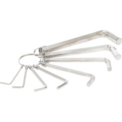 Jeu de Clés Allen 8 pcs 2-10 mm - Précision et Polyvalence, Acier Résistant - D-Work
