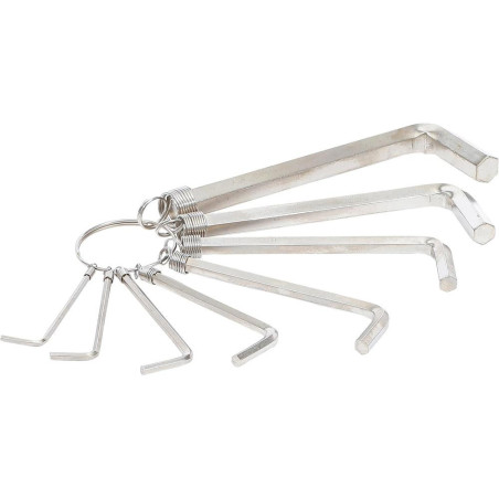 Jeu de Clés Allen 8 pcs 2-10 mm - Précision et Polyvalence, Acier Résistant - D-Work