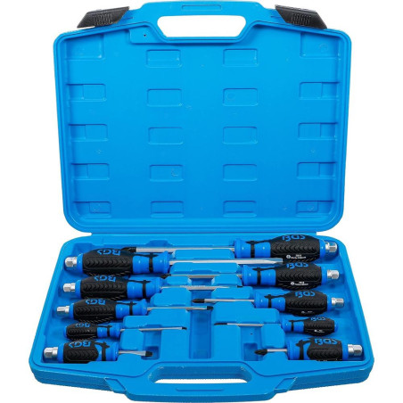 Jeu de Tournevis 10 pcs - Polyvalence et Précision, Pro, Acier, Manche Antidérapant - D-Work
