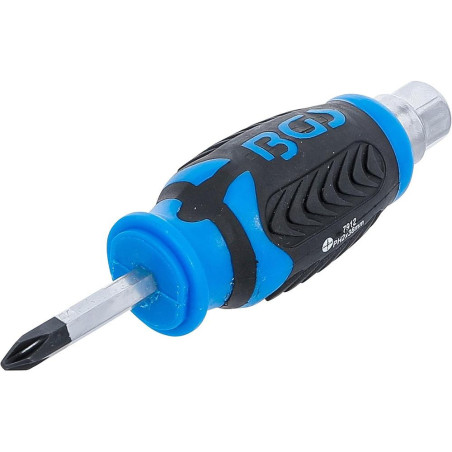 Tournevis Lame Six Pans Cruciforme PH2 38 mm - Précision et Confort d Utilisation, Zones Difficiles - D-Work