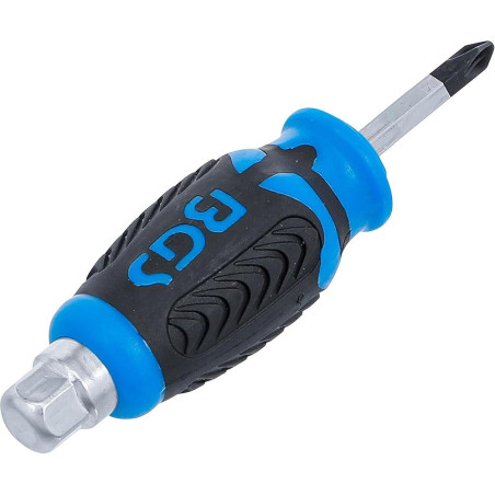 Tournevis Lame Six Pans Cruciforme PH2 38 mm - Précision et Confort d Utilisation, Zones Difficiles - D-Work