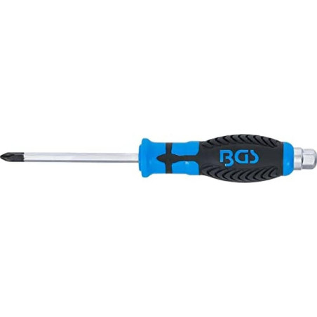 Tournevis Lame Six Pans Cruciforme PH2 100 mm - Précision et Confort d Utilisation - BGS