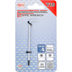 Clé Allen Extra Longue Profil T10 - Torx, Sans Perçage - Précision et Accessibilité - BGS