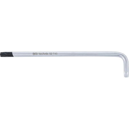 Clé Allen Extra Longue Profil T40 - Torx, Sans Perçage - Précision et Accessibilité, Acier, Zones Difficiles - D-Work
