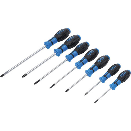 Jeu de Tournevis 7 pcs - Précision et Confort d Utilisation, Pro, Acier, Manche Ergonomique - D-Work