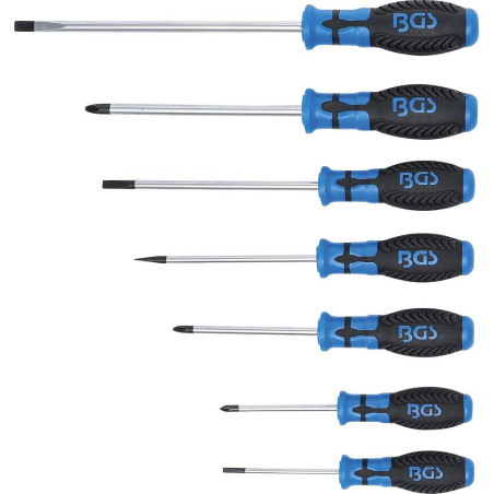 Jeu de Tournevis 7 Pièces - Acier, Manche Ergonomique - Précision et Confort d Utilisation - BGS