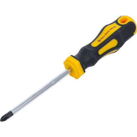 Tournevis Cruciforme PH2 100 mm - Lame 100 mm - Précision et Confort d Utilisation, Acier, Pro - D-Work