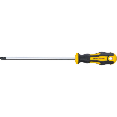 Tournevis Cruciforme PZ3 200 mm - Lame Longue et Précise - Acier, Pro - D-Work