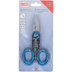 Ciseaux d’Électricien 145 mm - Inox - Précision et Durabilité - BGS