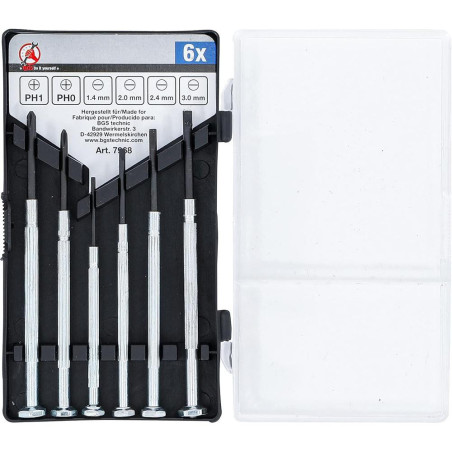 Jeu de Tournevis de Précision 6 Pièces - Compact et Pratique - - BGS
