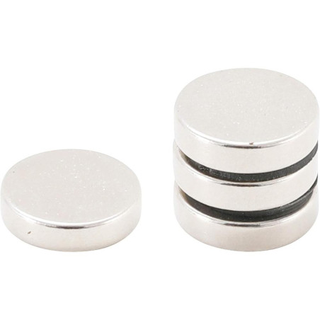 Jeu d'Aimants Extrapuissants D.12 mm - 4 pcs - Forte Attraction Magnétique, Pro - D-Work