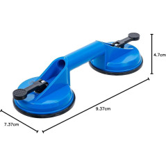 Double Ventouse Caoutchouc Ø120 mm - ABS, 325 mm - Forte Adhérence et Prise Sécurisée - BGS