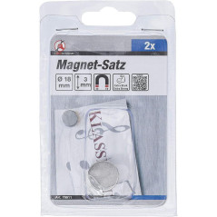 Jeu d’Aimants Extrapuissants Ø18 mm - 2 Pièces - Forte Attraction Magnétique - BGS