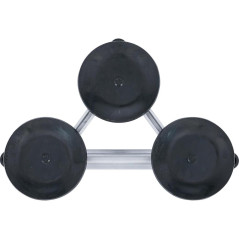 Triples Ventouses Mini Ø115 mm - Aluminium - Prise Forte et Polyvalente - BGS
